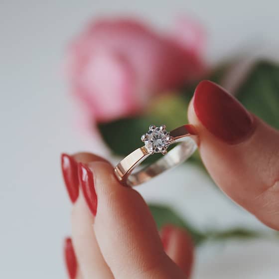 moissanite engagement ring