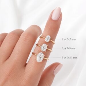 Oval-Cut Moissanite Solitaire Engagement Ring